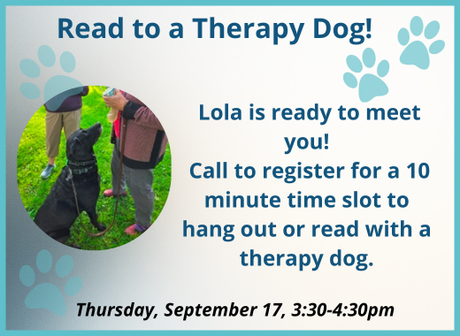 Read to a dog (Lola)