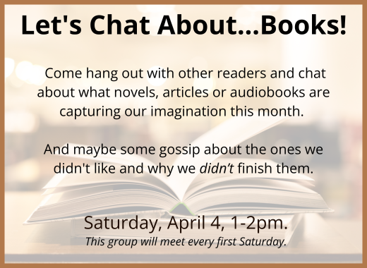  Promotional image for a book discussion event titled 